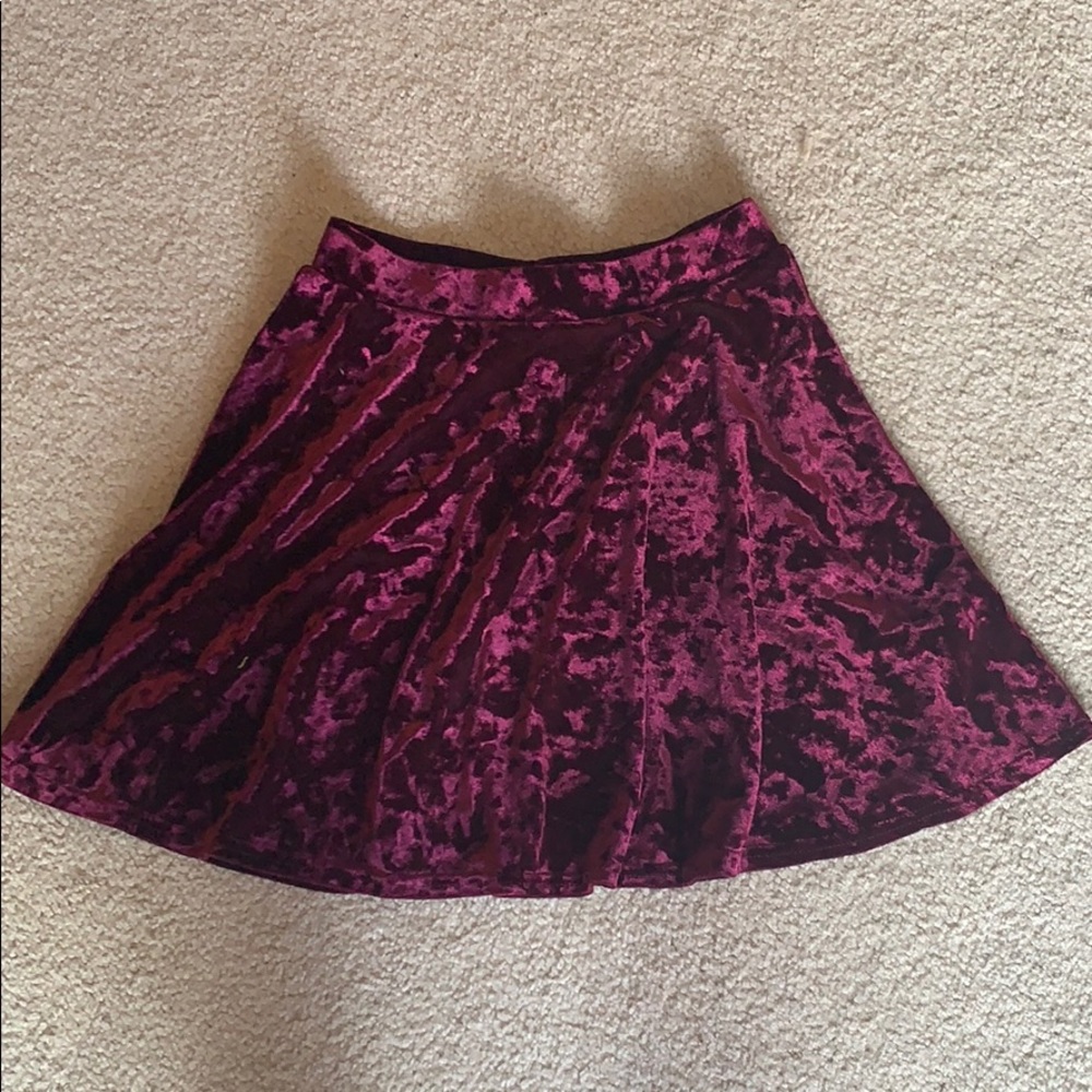 Top shop velvet skirt